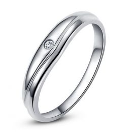 Modèle alliance mariage - Alliance classique Homme - Platine, diamant