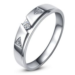 Alliance diamants - Or blanc - Alliance Femme