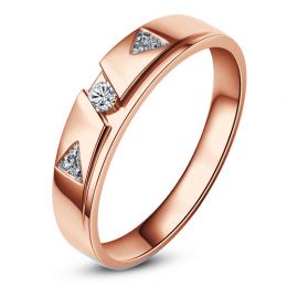 Alliance diamants - Or rose - Alliance Femme