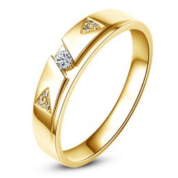 Alliance diamants - Or jaune - Alliance Femme