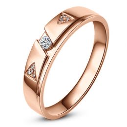 Alliance diamants - Or rose - Alliance Homme