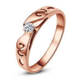 Mon alliance de mariage - Alliance originale or rose, diaman