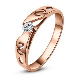 Mon alliance de mariage - Alliance originale or rose, diaman