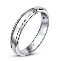 Anneau platine. Alliance androgyne Homme. Diamant | Adam