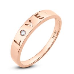 Alliance Love - Alliance homme or rose - Diamant