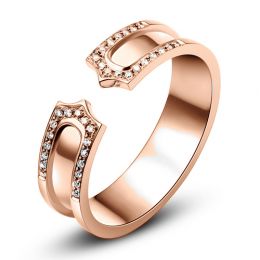 Alliance or rose originale - Anneau discontinu pour Lui - Di