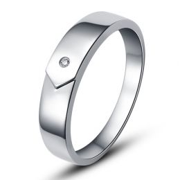 Alliance moderne et sobre pour Homme - Platine 750/1000 - D