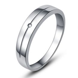 Alliance Homme platine PT950 - Diamant serti clos