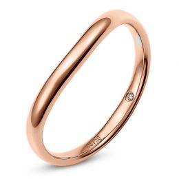 Alliance Homme. Or rose. Diamant 0.011ct