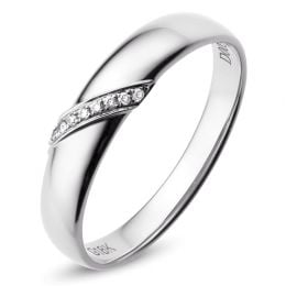 Alliance de Mariage Homme Sacha - Platine & Diamants