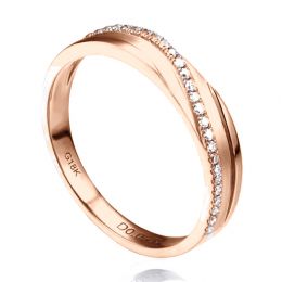 Alliance anneau de prestige. Union symbolique. Diamants, or 