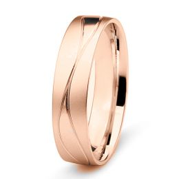 Alliance Homme lignes enchevêtrées - Or rose 18 carats
