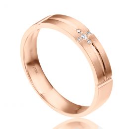 Alliance Homme - Or rose 18 carats brossé et mat | Rodrigue