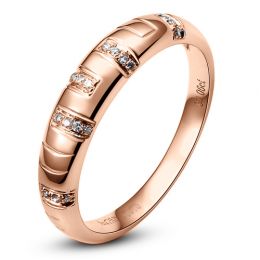 Bague Or rose et Diamants pour homme | Toi et moi