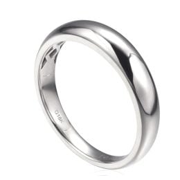 Alliance bombée Platine Messieurs. 1 diamant 0.010ct | Corey
