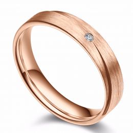 Alliance Sillage Amoureux Homme - Or Rose, Diamants | Gemper