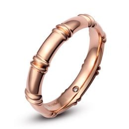 Alliance en or rose 18 carats - Alliance diamants pour Homme | Beethoven
