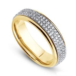 Joaillier alliance de fiançaille - Alliance Femme diamants et or jaune