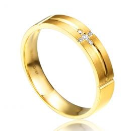 Alliance Homme. Or jaune 18 carats brossé et mate | Rodrigue 