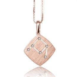 Pendentif constellation zodiacale - Signe de la balance - Or