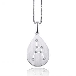 Pendentif astrologique - Constellation du cancer - Or blanc,