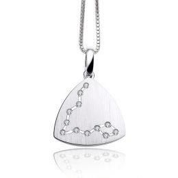 Pendentif constellation du zodiaque - Signe du poisson - Or