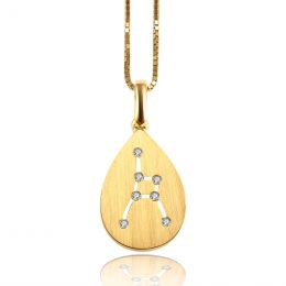 Pendentif astrologique - Constellation du cancer - Or jaune,