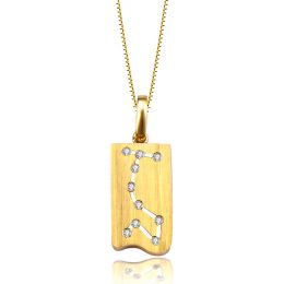 Pendentif zodiaque scorpion or jaune - Constellation - Diamants