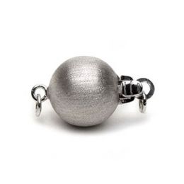 Stardust : 2 Fermoirs 8mm, Or blanc 18cts 