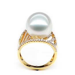 Bague des îles Cocos - Or jaune et perle d'Australie - Diama