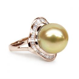 Bague Archipel Bonaparte - Perle d'Australie - Or rose, diam