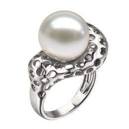 Bague chaloupée corail starlette - Perle des mers du sud or