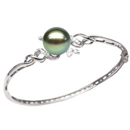 Bracelet perle de Tahiti noire - 10/11mm - GEMME