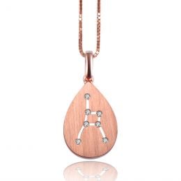 Pendentif astrologique - Constellation du cancer - Or rose, 