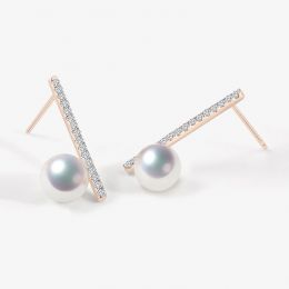 Boucles Oreilles Réflexion or rose