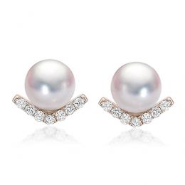 Boucles Oreilles Réflexion or rose