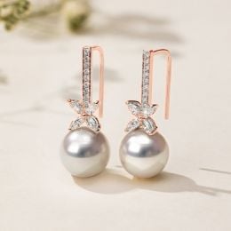 Crochet Oreilles Symphonie Nuptiale Or rose