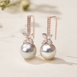 Crochet Oreilles Symphonie Nuptiale Or rose