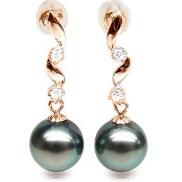 Pendants contemporains - Perles de Tahiti noires, bleues - O