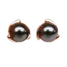 Boucles d'oreilles pétales d'or rose 750/1000 - Perles de Ta