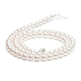 Collier Olympia - Perles d'Eau Douce 5/5.5mm - AAA or blanc