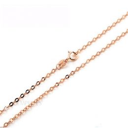 Chaîne maille forçat. Or rose 18cts, 45cm. 1.1gr