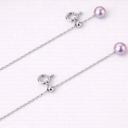 Chaîne forçat 45cm. Or blanc 18cts. Ajustable 35-45cm, 1,0gr