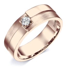 Bague or rose et diamant pour homme - Style épuré, sobre et 