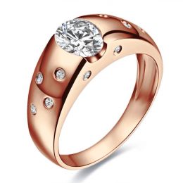 Bague pour homme or rose 18cts - Mille éclats diamantés | Sp