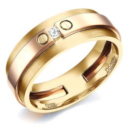 Bague Homme. Diamant. Or jaune et rose I Britannicus