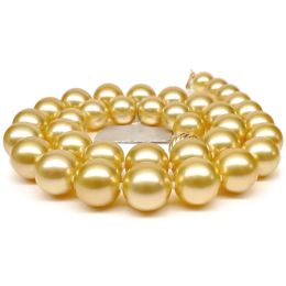Collier grosses perles d'Australie dorées - Perles rares 11/