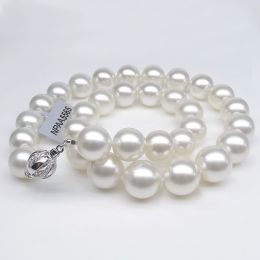 Collier perles des mers du sud blanches - Perle Australie 12