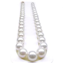 Collier perles d'Australie blanches - 11/13mm - AAA or jaune