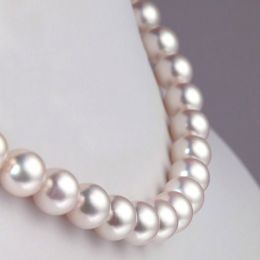 Collier grosse perle Akoya du Japon. Perles de culture blanc